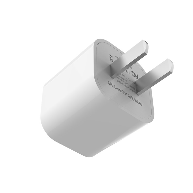 USAMS 1A USB AC Power Adapter Wall Travel Charger for iPhone Samsung - White / ECN Standard (US-CC018)-4