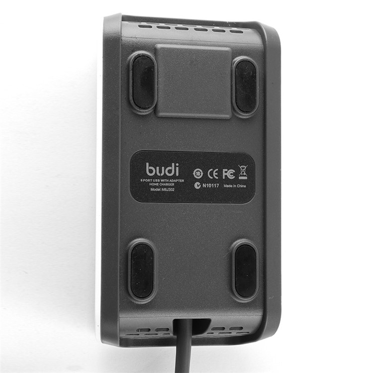 BUDI 6 USB Ports + 1 AC Socket Power Outlet for Digital Devices - EU Plug-5