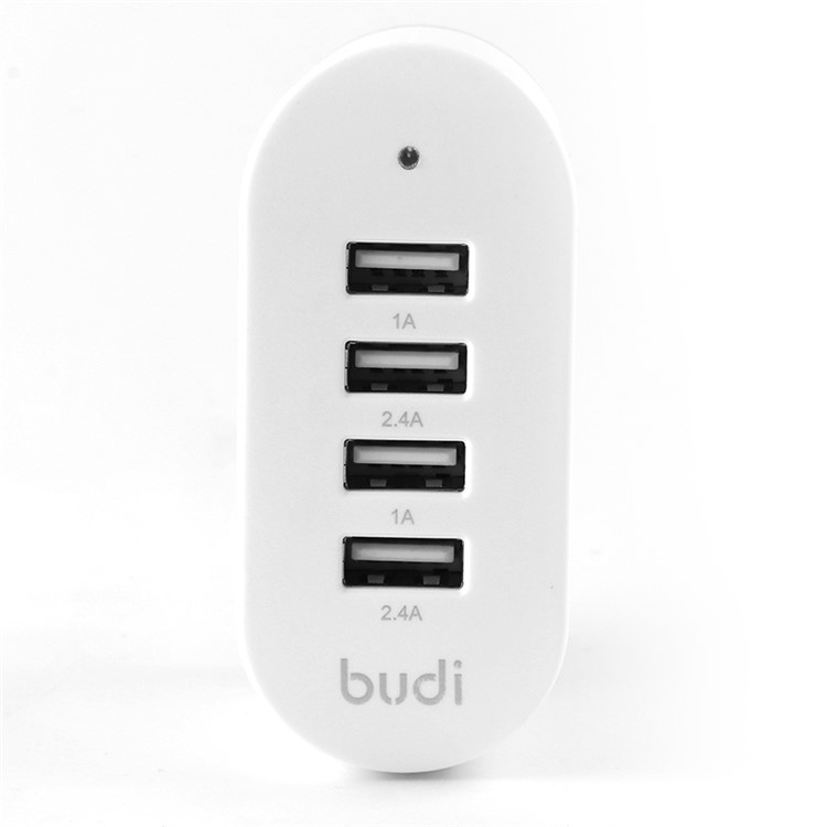BUDI 6.8A 4 USB Ports Folding Home Wall Charger for Mobile Phones & Tablets - UK Plug-3