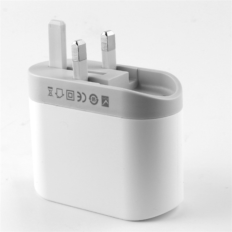 BUDI 6.8A 4 USB Ports Folding Home Wall Charger for Mobile Phones & Tablets - UK Plug-4