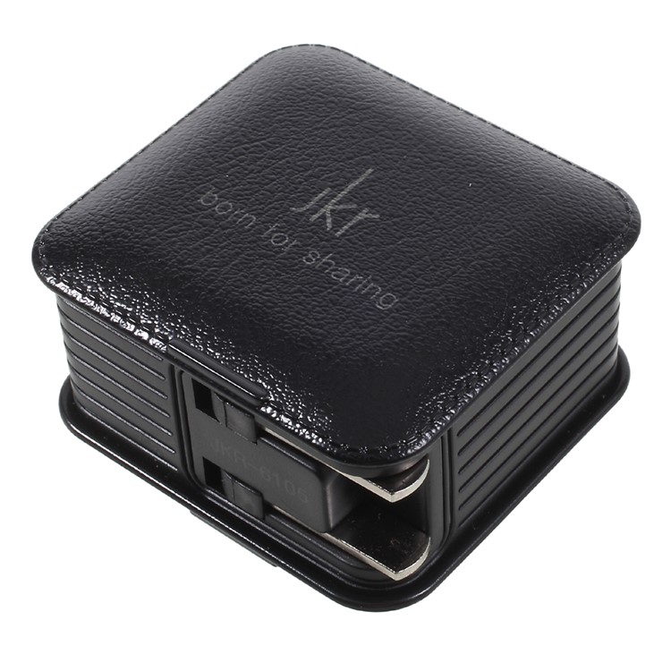 JKR-6105 2-Port USB Travel Charger for iPhone iPad Samsung - US Plug / Black-2
