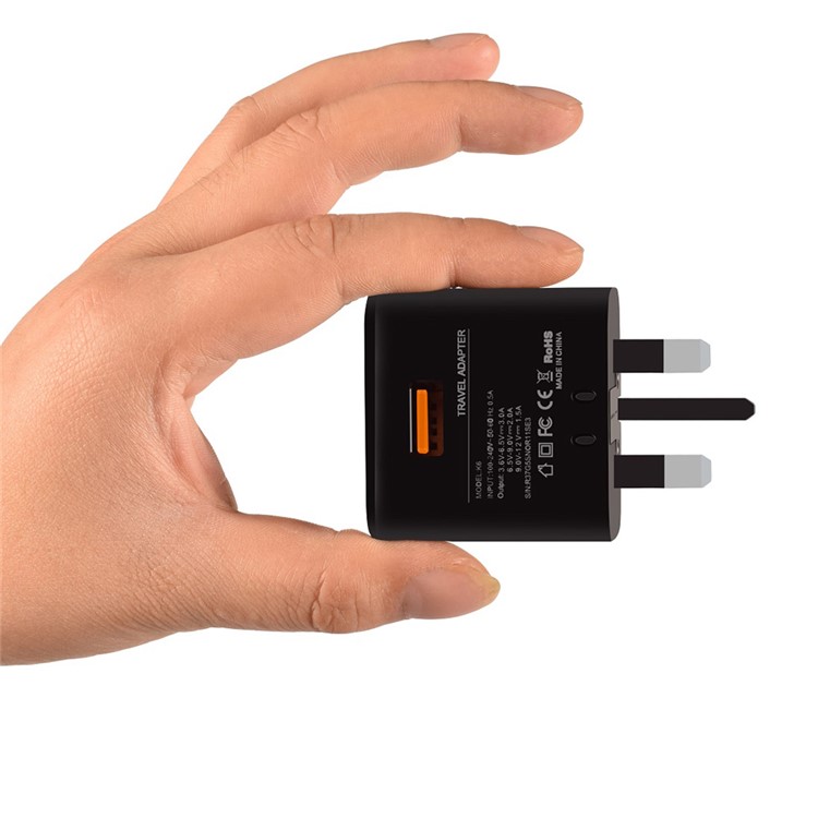 Yolike_K6 QC3.0 USB Wall Travel Charger Adapter - UK Plug-6