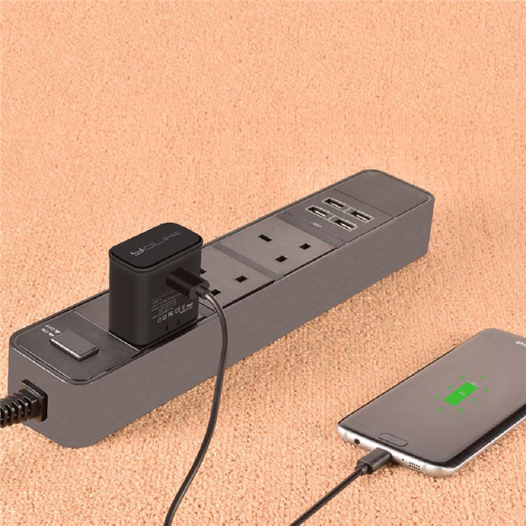 Yolike_K6 QC3.0 USB Wall Travel Charger Adapter - UK Plug-7