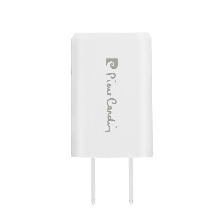 PIERRE CARDIN Dual USB Ports DC 5V Folding Wall Charger for iPhone Samsung LG Etc (PCQ-E08) - White / US Plug-3