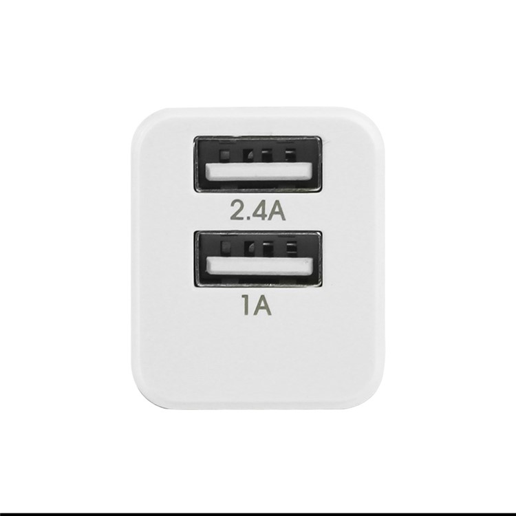 PIERRE CARDIN Dual USB Ports DC 5V Folding Wall Charger for iPhone Samsung LG Etc (PCQ-E08) - White / US Plug-7