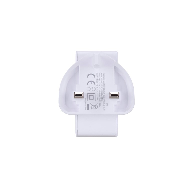 MOMAX 5V /2.4A single Port USB Portable Intelligent Digital Wall Charger - White / UK Plug-7