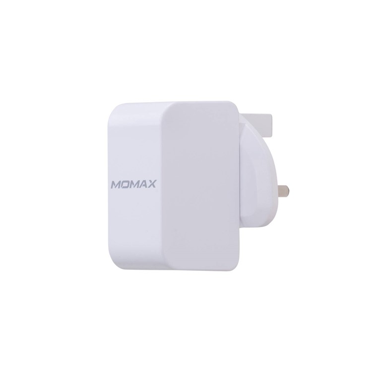 MOMAX 5V /2.4A single Port USB Portable Intelligent Digital Wall Charger - White / UK Plug-8