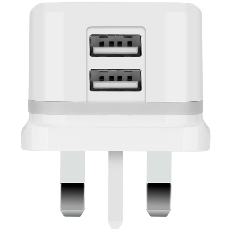 MOMAX 5V 3.4A 2-Port USB Portable Charger - White / UK Plug-5