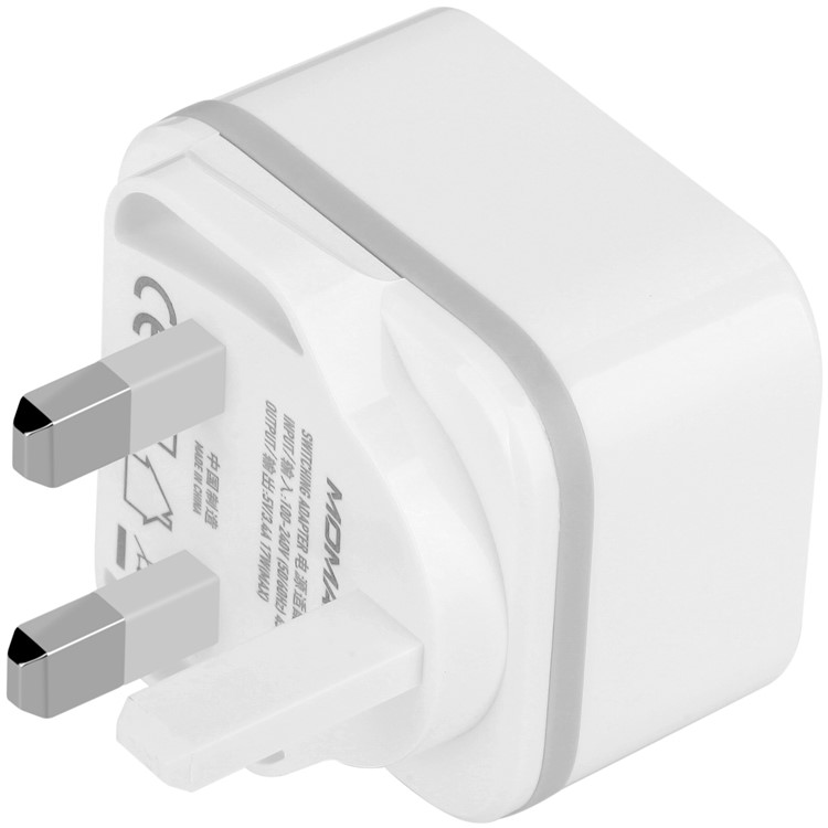 MOMAX 5V 3.4A 2-Port USB Portable Charger - White / UK Plug-6