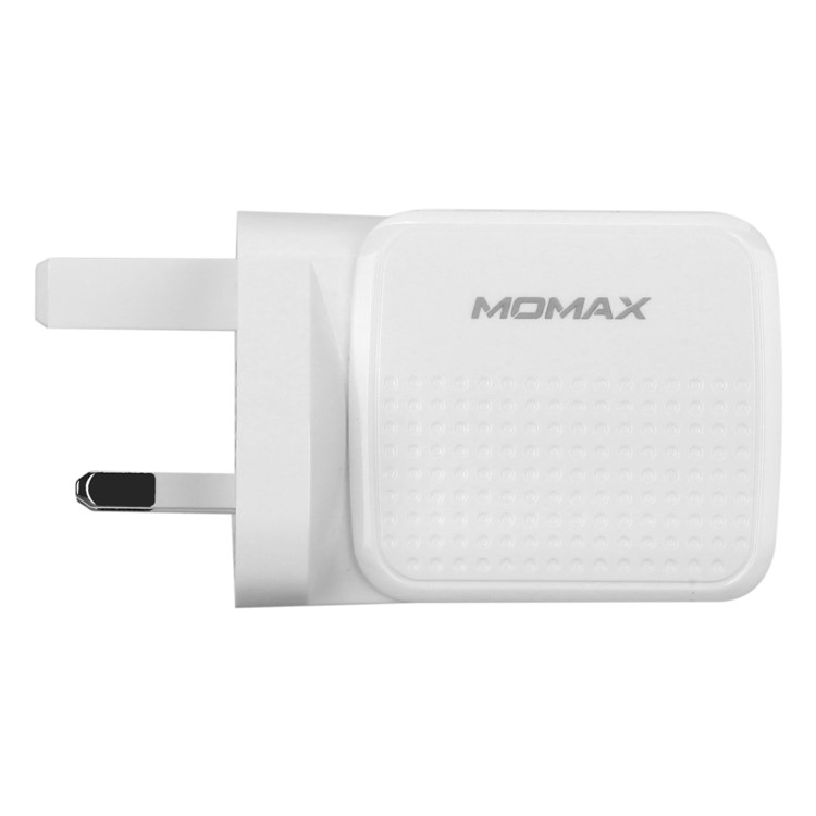 MOMAX 5V /4A 3-Port USB Portable Intelligent Digital Wall Charger - White / UK Plug-5