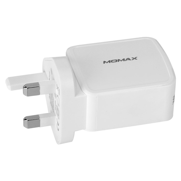 MOMAX 5V /4.8A 4-Port USB Portable Intelligent Digital Wall Charger - White / UK Plug-9
