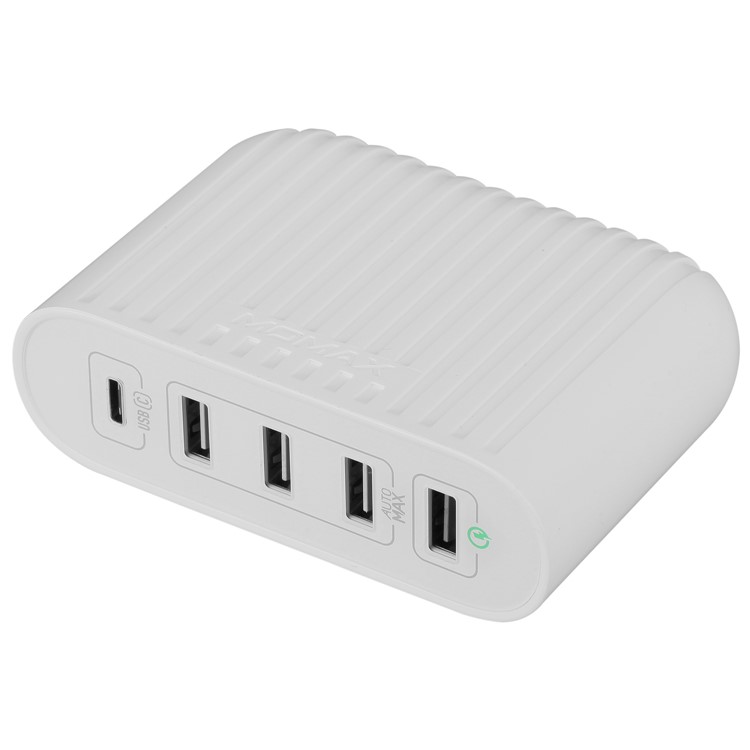MOMAX U Bull 40W 5-Port USB Travel Charger with Quick Charge 3.0 + Type-C Ports - White / CN Plug-4