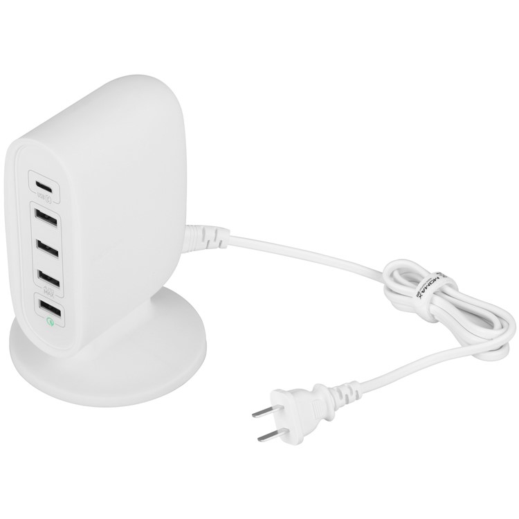 MOMAX U Bull 40W 5-Port USB Travel Wall Charger with Quick Charge 3.0 + Type-C Ports - White / CN Plug-1