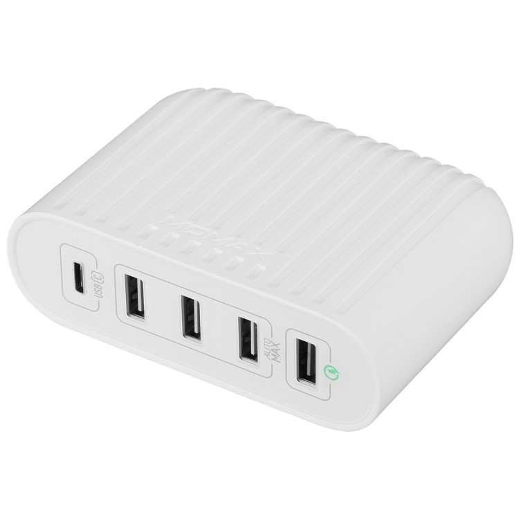 MOMAX U Bull 40W 5-Port USB Travel Wall Charger with Quick Charge 3.0 + Type-C Ports - White / CN Plug-6
