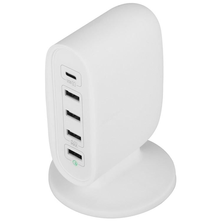 MOMAX U Bull 40W 5-Port USB Charging Station with Quick Charge 3.0 + Type-C Ports - White / UK Plug-8