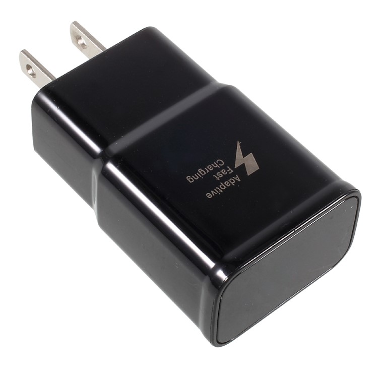 9V Adaptive Fast Charging Travel Power Adapter for Samsung Galaxy S8 - Black/US Plug-4