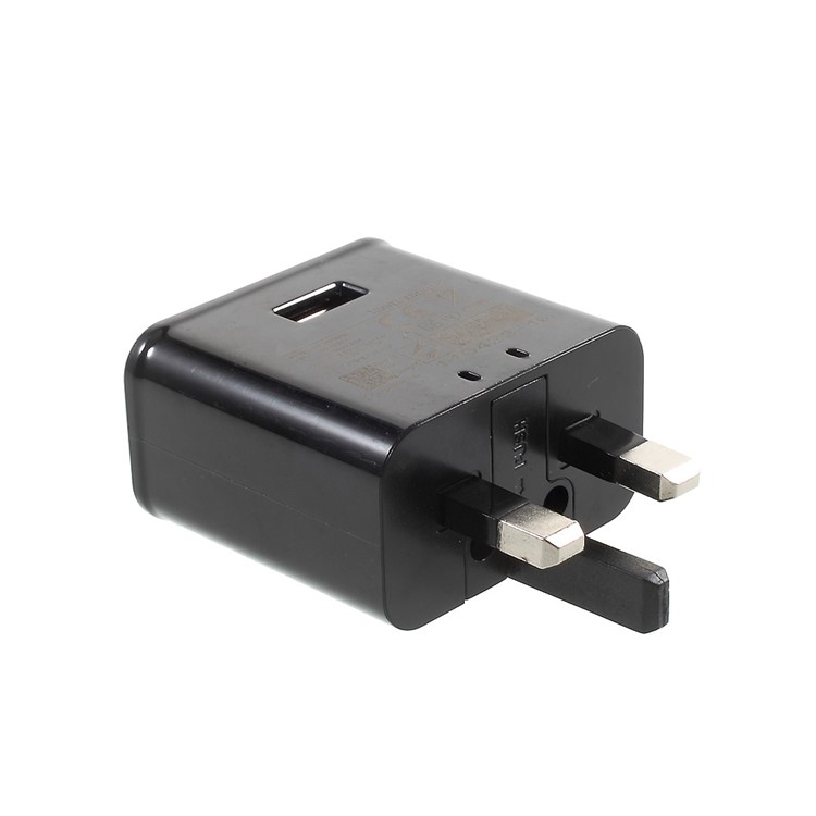 9V USB Portable Fast Charging Charger Adapter for Samsung Galaxy S8 etc - Black / UK Plug-1