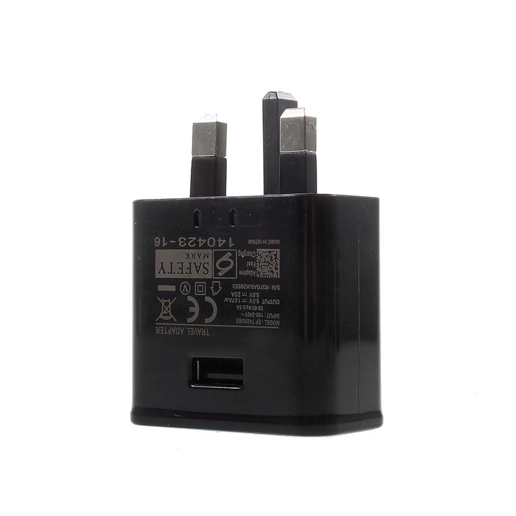 9V USB Portable Fast Charging Charger Adapter for Samsung Galaxy S8 etc - Black / UK Plug-3