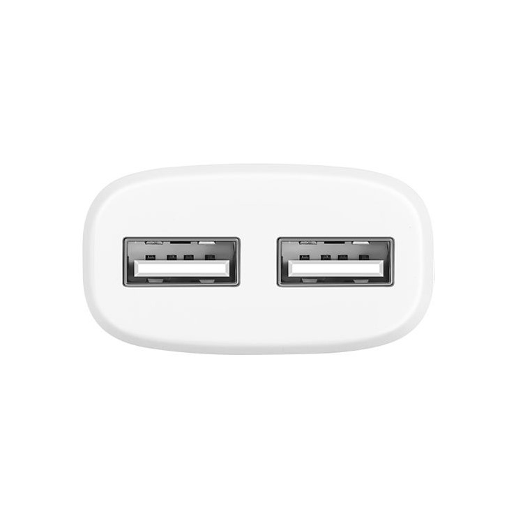 HOCO C12 5V / 2.4A Dual USB Charger Wall Adapter for iPhone iPad Samsung - White / EU Plug-3