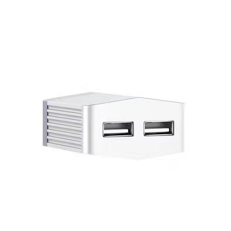 HOCO C13B Dual USB Charger Portable Travel Adapter for iPhone iPad Samsung Cellphone Tablet - White / US Plug-2