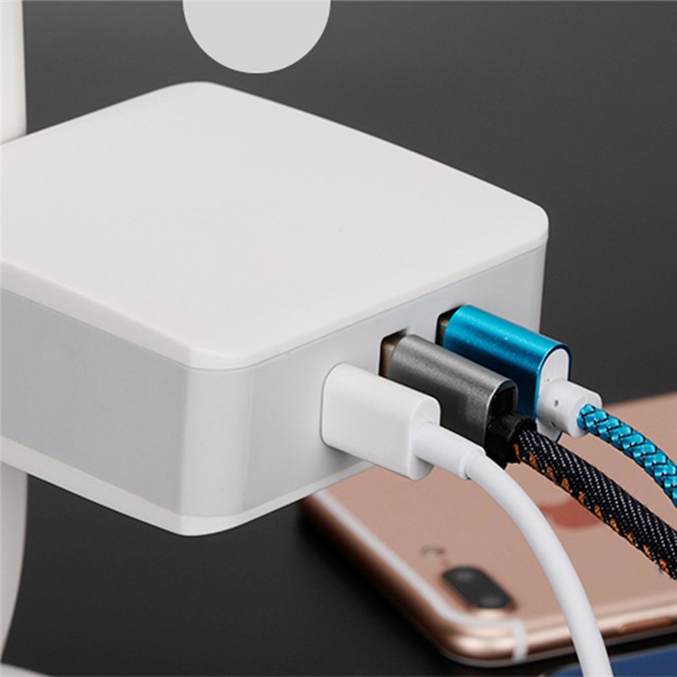 Dual USB + Type-C Wall Travel Charger Support PD + QC3.0 (CE/FCC/RoHS) - White/UK Plug-6