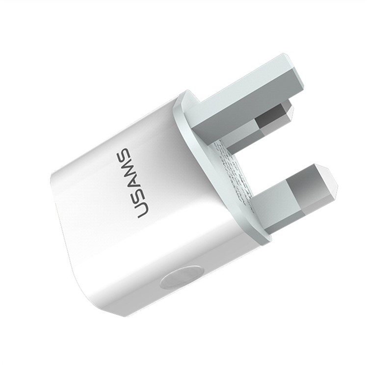 USAMS 5V 2.4A Dual USB Travel Wall Charger for iPhone Samsung HTC Etc (US-CC022) - UK Plug-4