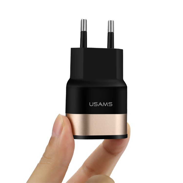 USAMS 2A USB Power Adapter Wall Travel Charger - EU Plug (US-CC021)-3