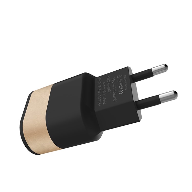 USAMS 2A USB Power Adapter Wall Travel Charger - EU Plug (US-CC021)-5