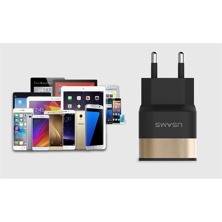 USAMS 2A USB Power Adapter Wall Travel Charger - EU Plug (US-CC021)-9