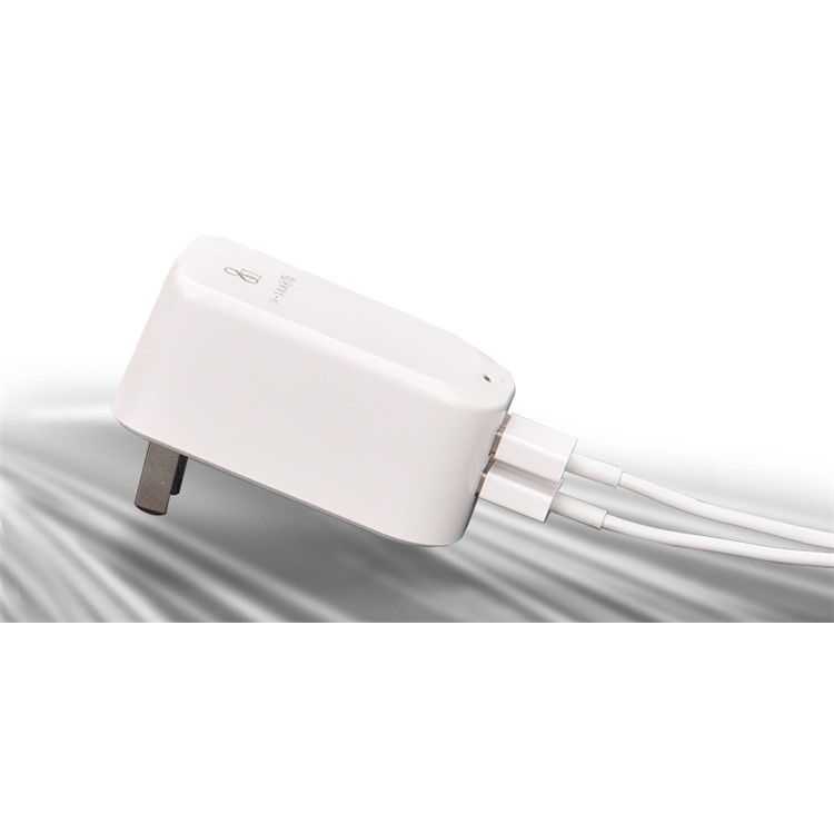 D8 PHC-1112 5V 2.4A Dual USB Travel Wall Charger with Intelligent Charging IC - CN Plug / White-2
