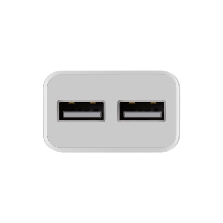 WUW C14 5V 2.1A Dual USB Home Travel Charger Adapter for Mobile Phones & Tablets (CE ROHS FCC) - EU Plug / White-7