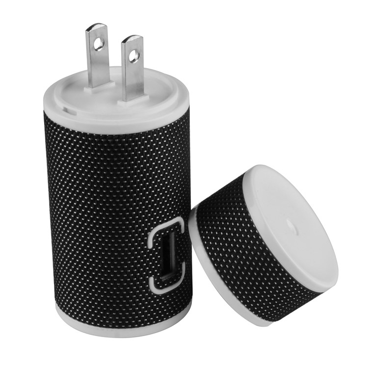 WUW Magic Barrel CE RoHS FCC CCC Certificated 2.1A 3-USB-Port Wall Travel Charger Adapter (wuw-C17) - Black / US Plug-1