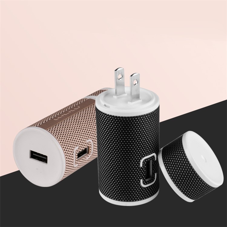 WUW Magic Barrel CE RoHS FCC CCC Certificated 2.1A 3-USB-Port Wall Travel Charger Adapter (wuw-C17) - Black / US Plug-7