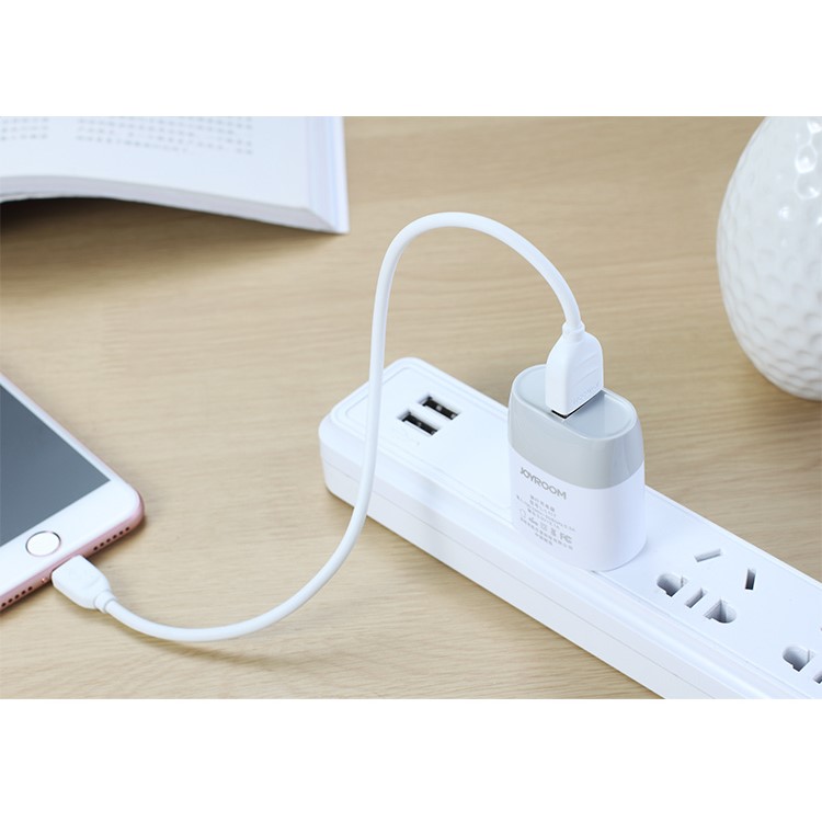 JOYROOM 5V 2.1A USB Travel Wall Charger for iPhone Samsung Sony etc. - White/CN Standard Plug-7