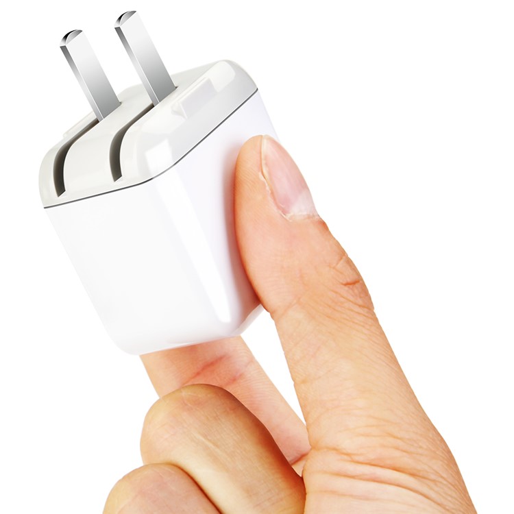 JOYROOM Dual USB 5V 2.1A Wall Charger Travel Adapter for iPhone iPad Samsung etc. - White/CN Standard Plug-2
