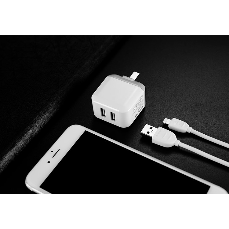 JOYROOM Dual USB 5V 2.1A Wall Charger Travel Adapter for iPhone iPad Samsung etc. - White/CN Standard Plug-6