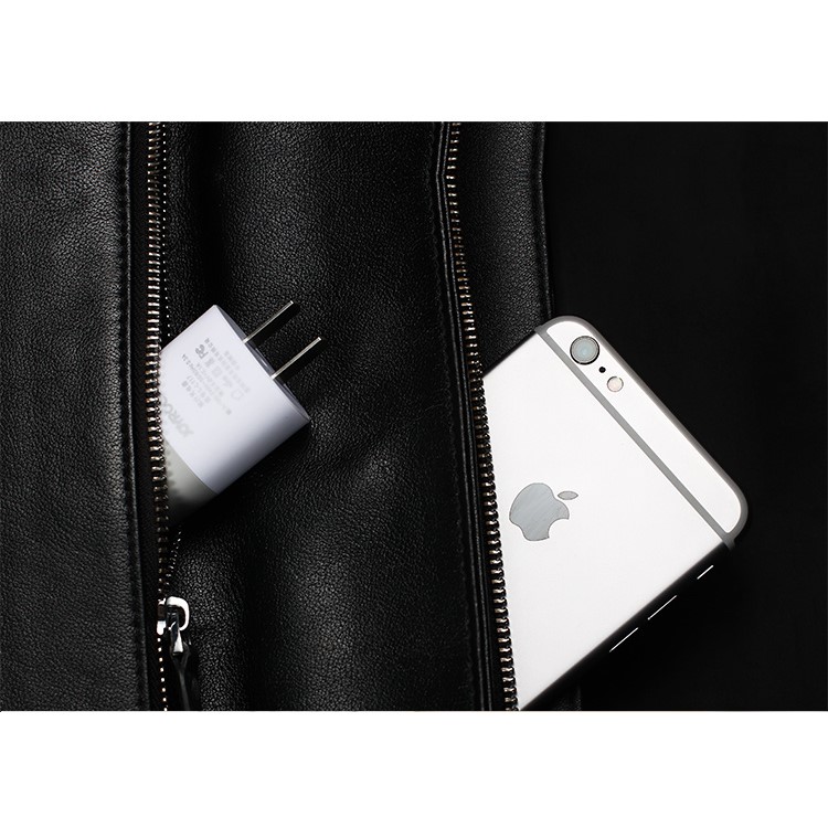 JOYROOM 2.1A USB Wall Charger + Micro USB Cable for Samsung Sony HTC Xiaomi etc. - White/CN Standard Plug-6