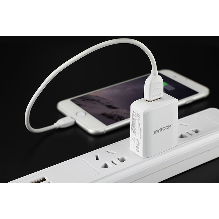 JOYROOM 5V2A Single USB Travel Wall Charger for iPhone Samsung - White/CN Standard Plug-8