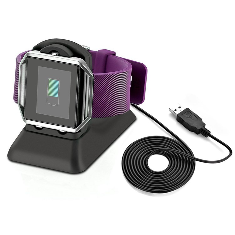 2-in-1 for Fitbit Blaze Charger Charging Stand Dock Station Phone Mount with 4.9ft Cable-3