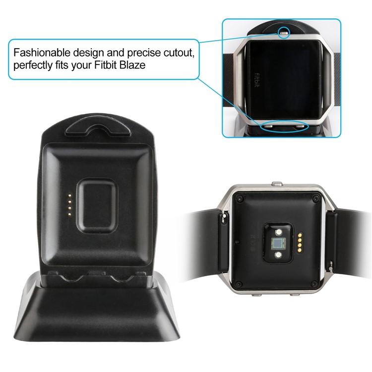 2-in-1 for Fitbit Blaze Charger Charging Stand Dock Station Phone Mount with 4.9ft Cable-8
