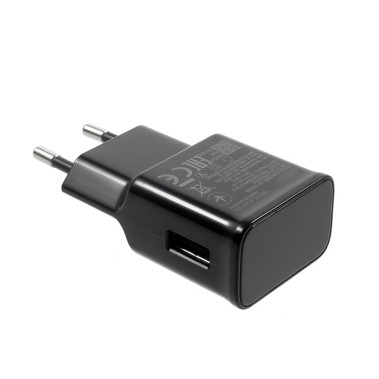9V USB Port Wall Charger Adapter for Samsung Galaxy S8 etc - Black / EU Plug-3