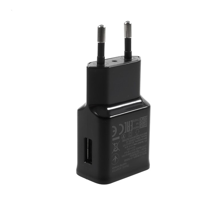 9V USB Port Wall Charger Adapter for Samsung Galaxy S8 etc - Black / EU Plug-4