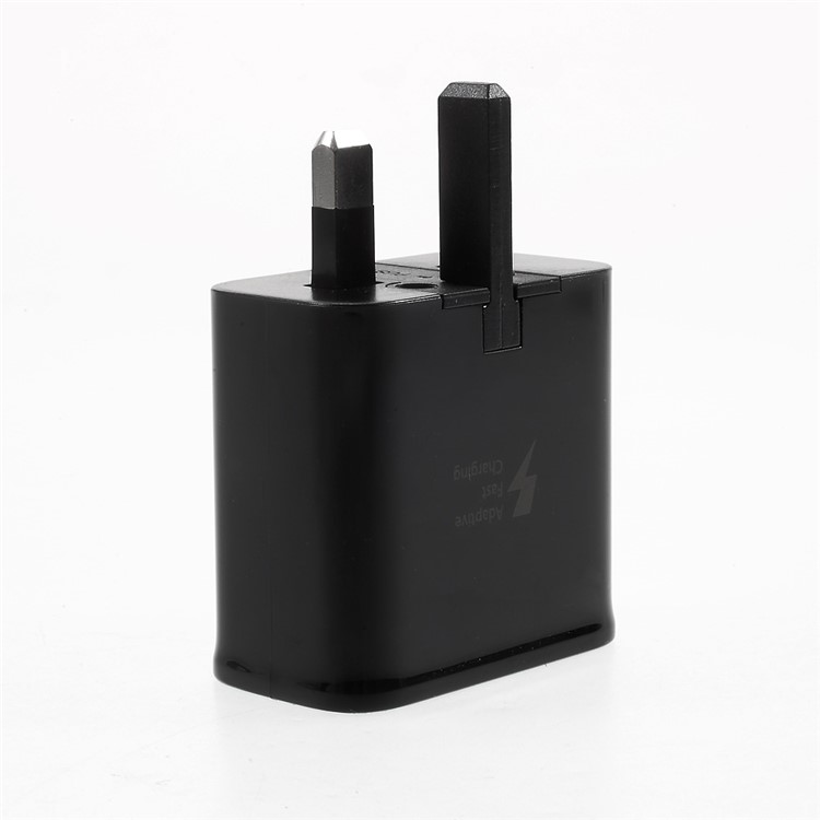 Single USB Port Wall Charger Travel Adapter for Samsung Galaxy S8 etc. - Black / UK Plug-3
