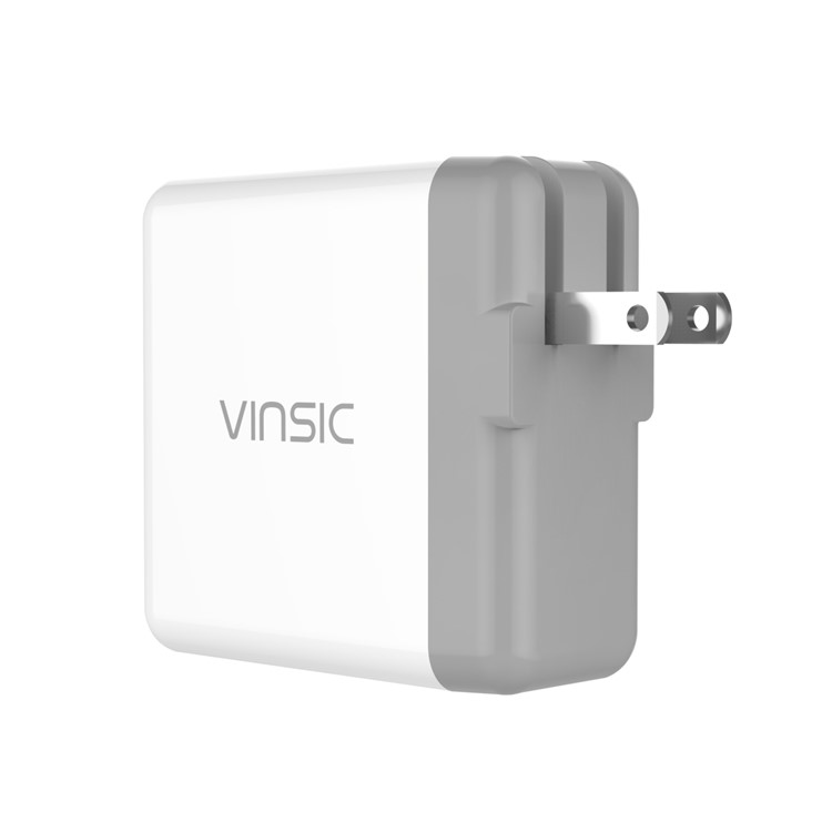VINSIC 2-Port QC3.0 Adaptador para carregador de viagem para parede (36W) - US vela / branco-2