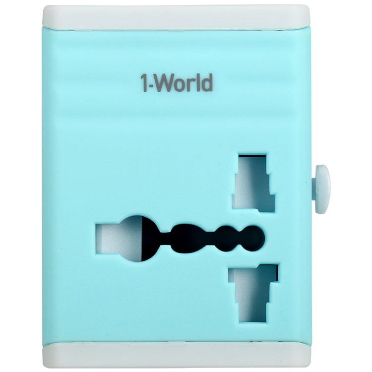 MOMAX Zwei USB-Ports Universal-Ladegerät Ladegerät Netzteil AU / UK / US / EU-Stecker - Blau-8