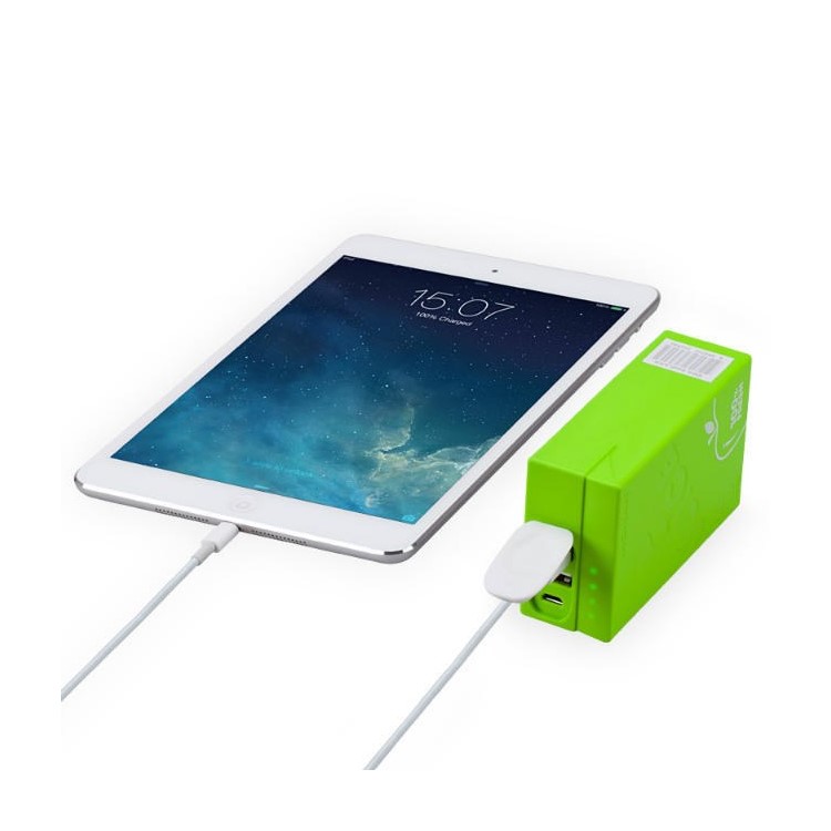 MOMAX iPower Juice+ 10000mAh 2.4A/1A Dual-USB External Power Bank for Smartphones & Tablets - Green-13