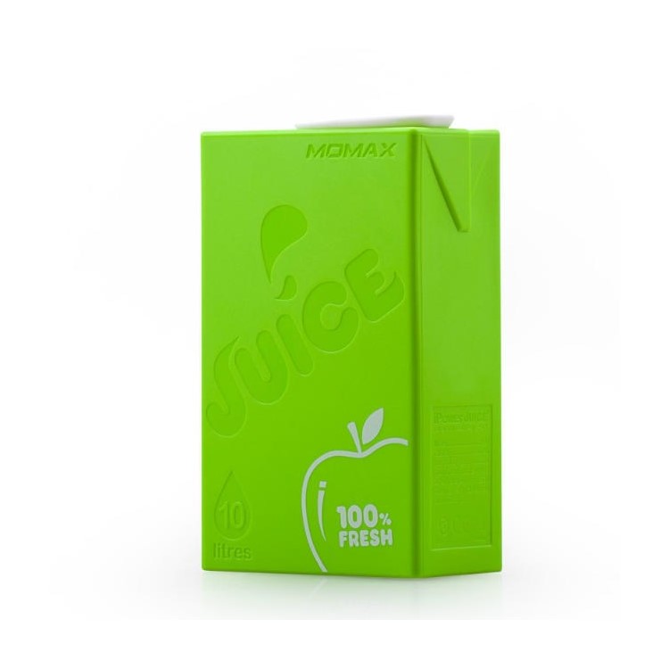 MOMAX iPower Juice+ 10000mAh 2.4A/1A Dual-USB External Power Bank for Smartphones & Tablets - Green-4