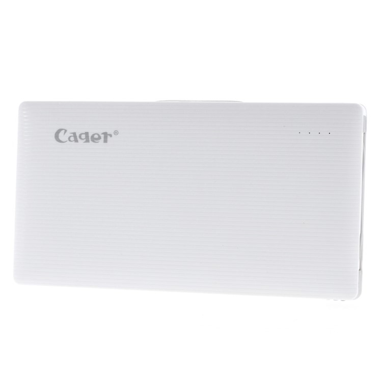 CAGER S6 Ultra Thin 4000mAh 1.5A Power Bank Backup Battery for iPhone Samsung HTC - White-2