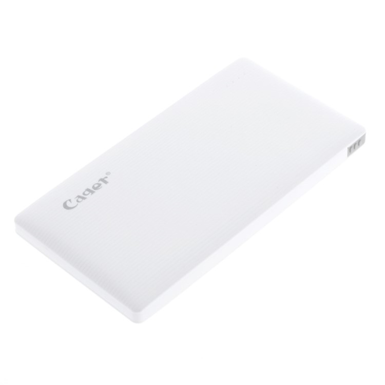 CAGER S6 Ultra Thin 4000mAh 1.5A Power Bank Backup Battery for iPhone Samsung HTC - White-3