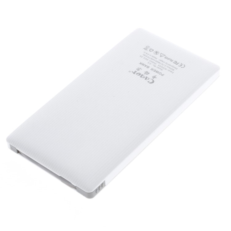 CAGER S6 Ultra Thin 4000mAh 1.5A Power Bank Backup Battery for iPhone Samsung HTC - White-4